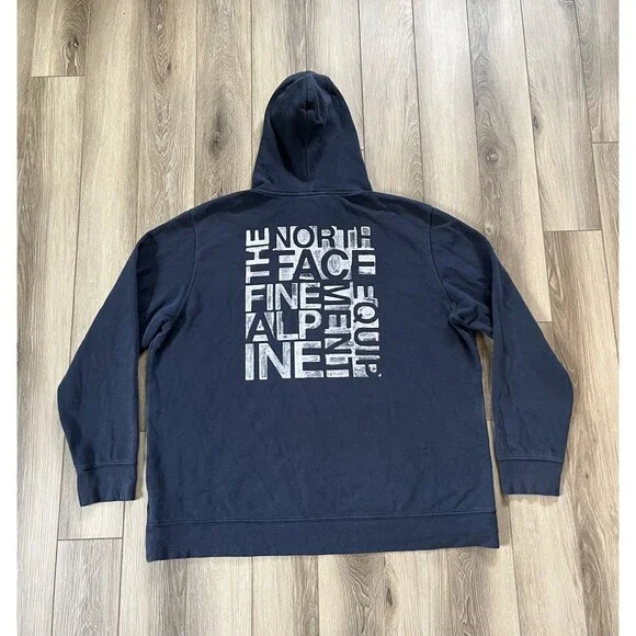 The North Face Fine Alpine Equipment Hoodie Navy Men’s Size XXL Vintage Y2K - Picture 4 of 10
